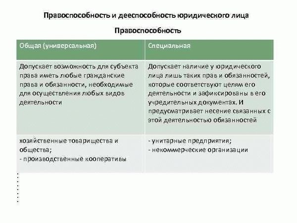 Филиалы и представительства юридического лица